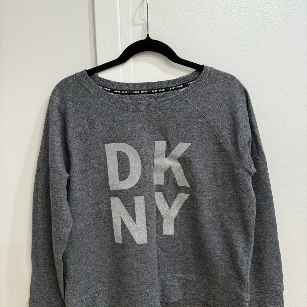 DKNY Women's Charcoal Crew Neck Sweater